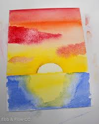If you're into watercolor and are looking for inspiration, i'm sharing over. Sunset Over Water Painting Easy Watercolor Tutorial Ebbandflowcc
