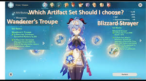 F2p ganyu wanderer's troupe build! Genshin Impact Best Ganyu Artifact Wanderer S Troupe Vs Blizzard Strayer Same Stat Compare Youtube