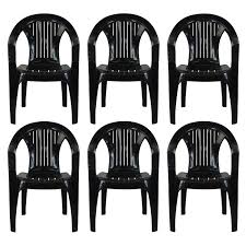 Black metal stackable outdoor chairs crazymba club. Simpa Plastic Garden Chairs Black Single Chair Parties Picnics Or Camping Suitable For Patio Indoor Or