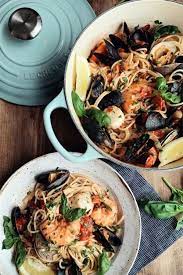 Seafood Pasta Recipe Seafood Pasta Recipes Recipes Le Creuset Recipes
