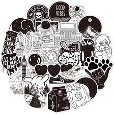 Get up to 50% off. Wholesale 50 Pack Cute Aesthetic Stickers For Hydro Flask Black Sticker Packs For Adults Waterproof Vsco Sticketrs Perfect For Water Bottle Laptop Guitar Phone Skateboard Travel Extra Durable Black White 50