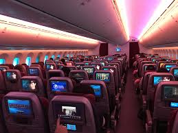 This aircraft is configured with only two classes of service where all business class seats feature 180 degree recline. Review Qatar Airways 787 Economy Doha Hong Kong High Tech Flight