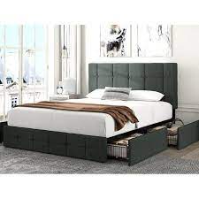 Amolife Queen Size Platform Bed Frame