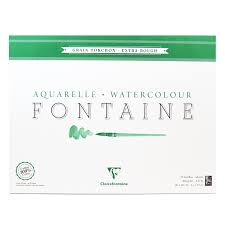 Bloco De Papel Para Aquarela Torchon Clairefontaine Artcamargo O papel de aquarela geralmente e feito de fibra de algodao, com porcentagens variadas. papel para aquarela clairefontaine fontaine torchon 300g m 36x48cm