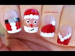 The touch of gold makes it feel extra festive. 4 Easy Santa Nail Art Designs Cute Christmas Nails Youtube