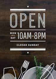 Opening Hours Sign Template With Outline Graphic Elements Easil Opening Hours Sign Business Hours Sign Store Hours Sign
