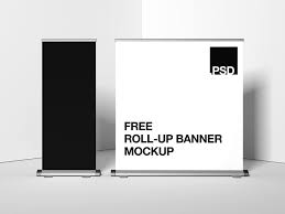 Download Free Roll Up Stand Banner Mockup Free Mockup Free Mockup Sign Mockup Mockup