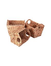 The box was undamaged, but the basket was squashed on one side &one handle bent beyond repairing. Vuta Rectangular Basket Meko Craft Handicraft Vietnam Mekocraft Com
