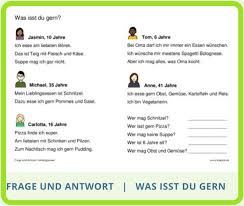 Arbeitsblatt Lieblingsessen Lernen Deutsch Lernen Deutschkurs