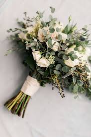 Bridal Bouquet Wild Greenery With White Flowers Wild Flower Bouquet Ribbon Wrapped B Wedding Bouquets Fall Wedding Bouquets Wedding Flower Arrangements
