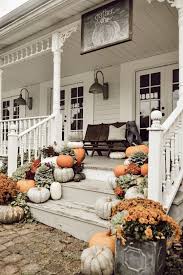 Farmhouse Fall Porch Steps Fall Decorations Porch Fall Porch Fall Front Porch Decor