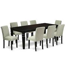 Winston Porter Sousanna 9 Piece Extendable Solid Wood Dining Set Wayfair Solid Wood Dining Set Black Dining Room Furniture Nook Dining Set