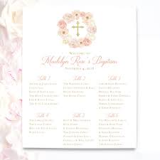 Baptism Seating Chart Digital File Christening Chart