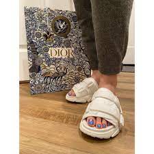 Dior D Wander Camouflage Nylon Slide White Women S High Heeled Sandals And Slippers Shopee Malaysia