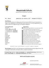 In diesen schulformen wird in der regel bis zur oberstufe auf zensuren verzichtet. Glatte 6 In Geschichte Das B Z Zeugnis Fur Berlin B Z Berlin