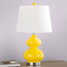 Small square yellow table with four transparent chairs. Yellow Table Lamps You Ll Love In 2021 Wayfair