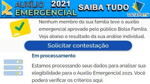 Publicidade o auxilio emergencial abriu uma nova chamada de contestação. Dataprev Auxilio Emergencial 2021 Em Processamento Bolsa Familia Bloqueado Negado E Contestacao Youtube