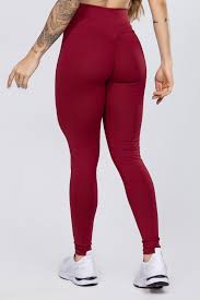 Calça Legging Empina Bumbum Poliamda Vermelho