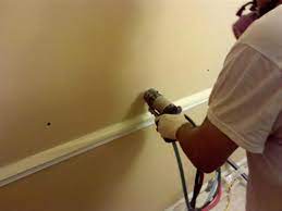 A chalk line is used to drill uniform 2 ½ inch holes through the siding to inject foam into the existing wall cavity. Retrofit Foam For Existing Homes Energsmart