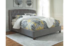 Kasidon Queen Tufted Bed Ashley Furniture Homestore Grey Upholstered Bed Tufted Bed Upholstered Headboard King