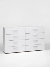Tvilum scottsdale 6 drawer double dresser, white wood grain. Austin 8 Drawer Double Dresser In White Tvilum 7007349