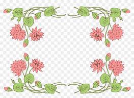 Two wide photo frames with red poppies and a green meadow. Jpg Download Lotus Flower Frame Png Transparent Png 4323x2958 1078200 Pngfind