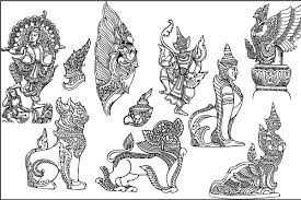 Myanmar Traditional Line Art Myanmar Art Thailand Art Art