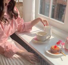 There are very cute cafes in la. Soft Pink And Cafe Image 7680801 On Favim Com