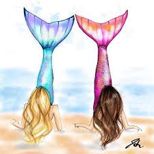 Show your best friends how much they mean to you with these great bff quotes. Mermaids Bff Drawings Mermaid Art Best Friend Drawings