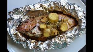 Baked fish in foil is best meal to have in winters to stay warm. Foil Roasted Fish Youtube