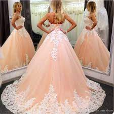Check spelling or type a new query. Grosshandel Schatz Ausschnitt Pfirsich Hochzeits Kleid Mit Farbe Ballkleider Elfenbein Spitze Applique Brautkleid Quinceanera Kleider Mit Schleppe Von Saruidress 141 78 Auf De Dhgate Com Dhgate