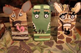 Wild Animal Paperbag Puppets Kids Art Projects Art For Kids Animal Projects