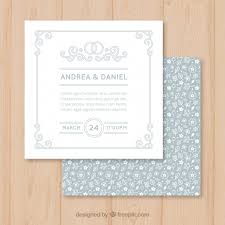 Designing your wedding invitations can be one of the most stressful things. Free Vector Square Wedding Cards