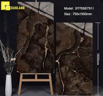 China Classic Polished Porcelain Floor Sintered Stone Marble Slab Tile