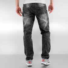 southpole jeans slim fit ripped in black men southpole