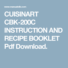 We did not find results for: Cuisinart Bread Maker Instruction Recipe Book Booklet Pdf Booklet Cuisinart