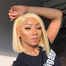 Blonde 613 Bob Wig Side Part T Part Simple Lace Wig 100 Human Hair Wigs Wig Hairstyles Lace Front Wigs