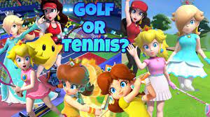 She has a great toolset for getting out of troublesome spots, but can't attack longer holes as well. Peach Daisy Rosalina And Pauline Golf Or Tennis Mario Tennis Aces And Mario Golf Super Rush Youtube