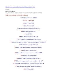 1.1, porque es más conciso, remitiendo al lector a la lectura de los tres volúmenes que citamos abajo2. Lista Canti Cammino Neocatecumenale