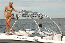 This wakeboard tower light bar features 40 led lights in a double row for maximum light coverage. Monster Wakeboard Towers Monster Wakeboard Racks Onlyinboards