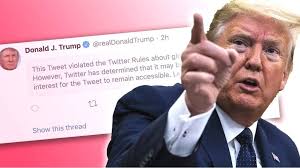 Help continue our promise to make america great again! Twitter Hides Trump Tweet For Glorifying Violence Bbc News