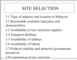 Malaysia is one of few countries in asia where foreigners can buy land. Discuss The 3 Site Selection In Malaysia That Can Be Chegg Com