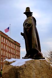 TBT to Roger Conant this year, surrounded by some beautiful fall décor!  While the statue in front of our building is often mistaken for a witch,  did you know it actually depicts