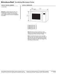 kitchenaid kcms1555s datasheet pdf