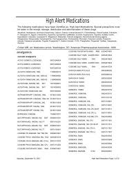  errors may not be. Is Versed A High Alert Medication