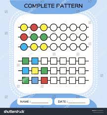 Complete Repeating Patterns Worksheet For Preschool Kids Practicing Motor Skills Improving Skills Task Pattern Worksheet Preschool Kids Preschool Worksheets