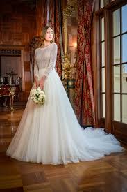 Long Sleeve Beaded Tulle Wedding Dress In 2020 Tulle Wedding Dress Jasmine Bridal Mothers Fashion