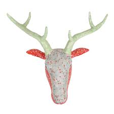 Paper Mache Deer Pink Paper Mache Deer Head Deer Head Paper Mache