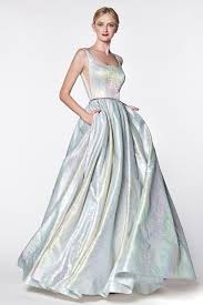 Long Metallic Holographic A Line Dress By Cinderella Divine Kc880 Holographic Dress Glamorous Evening Gowns Dresses