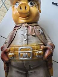 24" Tall Chalk Sheriff Piggy Bank